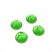 Vintage Czech Dome Glass Flatback Cabochon 18mm Peridot - Bead Nerd