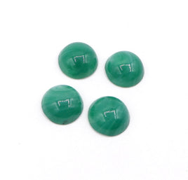 Vintage Japanese Glass Dome Flatback Cabochon 15mm Jade Green - Bead Nerd