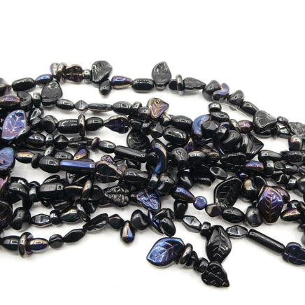 Czech Glass Bead Mix Jet Twilight - Bead Nerd