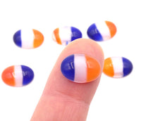 Vintage Czech Dome Glass Oval Cabochon 14x10mm Tri Colour - Bead Nerd