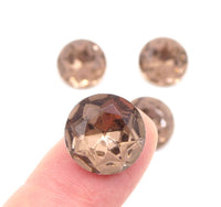 Vintage Czech Faceted Glass Cabochon 14mm Light Amethyst - Bead Nerd