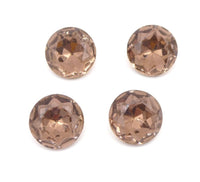 Vintage Czech Faceted Glass Cabochon 14mm Light Amethyst - Bead Nerd