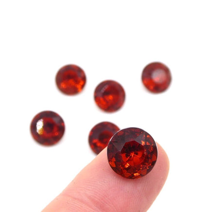 Vintage Czech Faceted Glass Chaton 48ss (11mm) Madeira Topaz - Bead Nerd