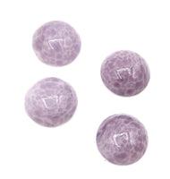Vintage Czech Glass Round Cabochon 14mm Purple Marble - Bead Nerd
