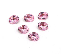 Vintage Swarovski 4100 Oval Crystal Rhinestone 10x8mm Light Rose - Bead Nerd