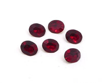Vintage Swarovski 4100 Oval Crystal Rhinestone 10x8mm Siam - Bead Nerd