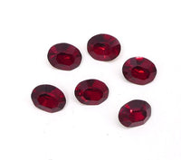 Vintage Swarovski 4100 Oval Crystal Rhinestone 10x8mm Siam - Bead Nerd