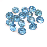 Vintage Swarovski Crystal Oval Rhinestone 12x10mm Aquamarine - Bead Nerd