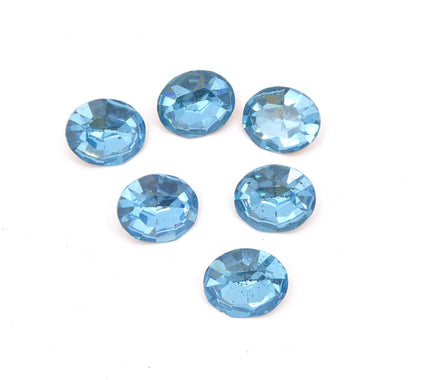 Vintage Swarovski Crystal Oval Rhinestone 12x10mm Aquamarine - Bead Nerd