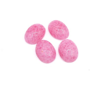 West German Dome Glass Oval Cabochon 18x13mm Pink Marble - Bead Nerd