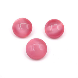 West German Dome Glass Round Cabochon 20mm Pink Moonstone - Bead Nerd