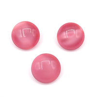 West German Dome Glass Round Cabochon 20mm Pink Moonstone - Bead Nerd