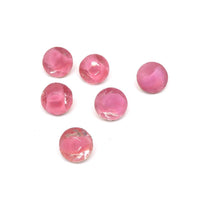 West German Faceted Givre Glass Chaton 47ss (10mm) Opaque Pink and Crystal - Bead Nerd
