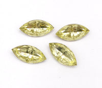 West German Glass Navette with split 18x9mm Jonquil - Bead Nerd