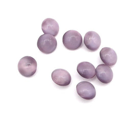 West German Glass Round Cabochon 9mm (40ss) Amethyst Moonstone - Bead Nerd