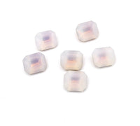 West German Sabrina Glass Octagons 12x10mm Light Amethyst - Bead Nerd