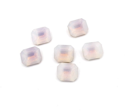 West German Sabrina Glass Octagons 12x10mm Light Amethyst - Bead Nerd